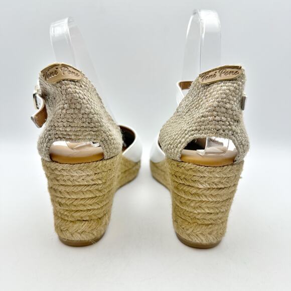Toni Pons Womens Costa 5 Wedge Heel EU 41 US 10 White Nappa Leather FLAWS - Picture 9 of 14